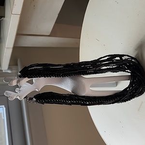 16-inch multi-strand black beaded necklace. Never been worn